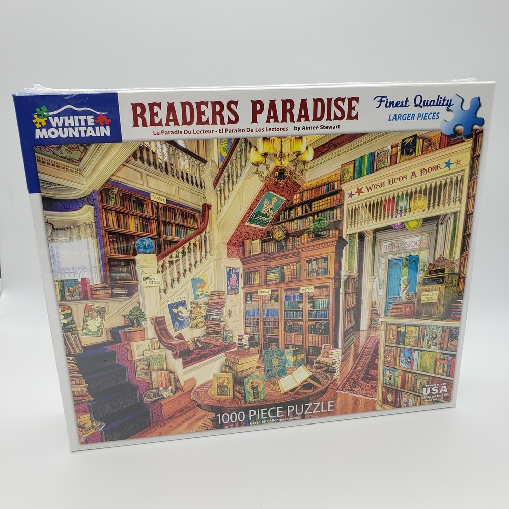 NEW White Mountain Readers Readers Paradise 1000 Large‎ Piece Puzzle SEALED 1244